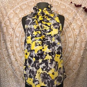 Silk Ruffle Neck Blouse